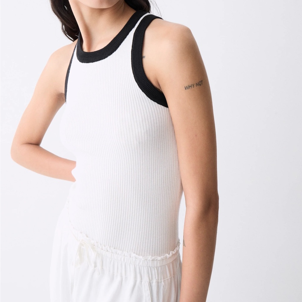 Deluc Black and White Tank Top
